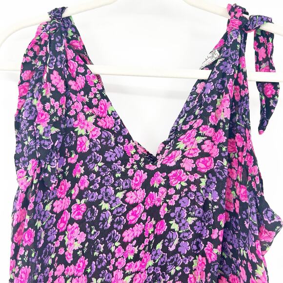 Free People Intimately Womens Fairy Bare It All Lace Floral Tank Bodysuit Size M - Picture 4 of 11